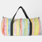 Pastel Colourful Watercolour Stripes Duffle Bag (Vorderseite)