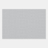 Pastel combination of Retro Gray, Mint, Geometric Geschenkpapier Set (Vorderseite)