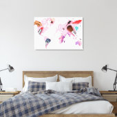 Pastel Comestics Weltkarte Leinwanddruck (Insitu (Schlafzimmer))