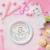 Pastel Confetti 8. Geburtstagsparty Tellers Pappteller (Party)