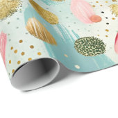 Pastel Confetti Glitzer Abstraktes Muster (2) Geschenkpapier (Rolleneckpunkt)