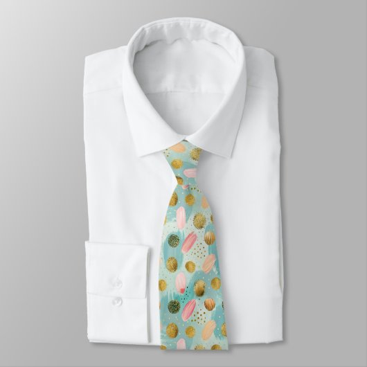 Pastel Confetti Glitzer Abstraktes Muster (2) Krawatte (Gebunden)