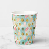 Pastel Confetti Glitzer Abstraktes Muster (2) Pappbecher (Links)