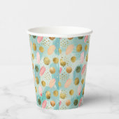 Pastel Confetti Glitzer Abstraktes Muster (2) Pappbecher (Rechts)