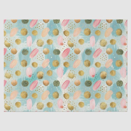 Pastel Confetti Glitzer Abstraktes Muster (2) Seidenpapier (Vorderseite)