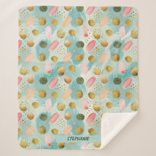 Pastel Confetti Glitzer Abstraktes Muster (2) Sherpadecke
