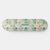 Pastel Confetti Glitzer Abstraktes Muster (2) Skateboard (Horizontal)