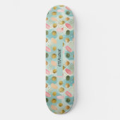 Pastel Confetti Glitzer Abstraktes Muster (2) Skateboard (Vorderseite)