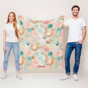 Pastel Confetti Glitzer Abstraktes Muster Fleecedecke
