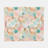 Pastel Confetti Glitzer Abstraktes Muster Fleecedecke (Vorderseite (Horizontal))
