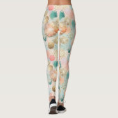 Pastel Confetti Glitzer Abstraktes Muster Leggings (Rückseite)