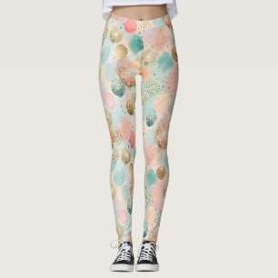 Pastel Confetti Glitzer Abstraktes Muster Leggings