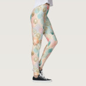Pastel Confetti Glitzer Abstraktes Muster Leggings (Rechts)