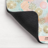Pastel Confetti Glitzer Abstraktes Muster Mousepad (Ecke)