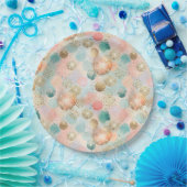 Pastel Confetti Glitzer Abstraktes Muster Pappteller (Party)