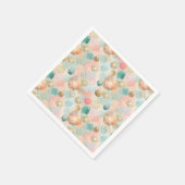 Pastel Confetti Glitzer Abstraktes Muster Serviette (Ecke)