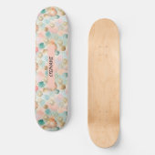 Pastel Confetti Glitzer Abstraktes Muster Skateboard (Vorderseite)