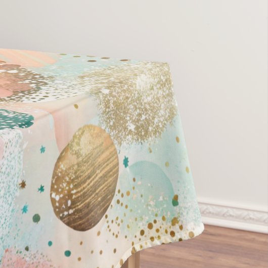 Pastel Confetti Glitzer Abstraktes Muster Tischdecke (Beispiel)