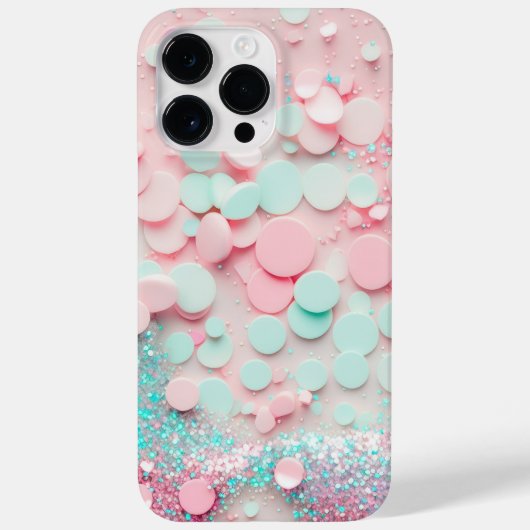 Pastel Confetti Glitzer Case-Mate iPhone Hülle (Rückseite)