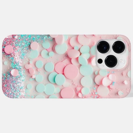 Pastel Confetti Glitzer Case-Mate iPhone Hülle (Rückseite (Horizontal))