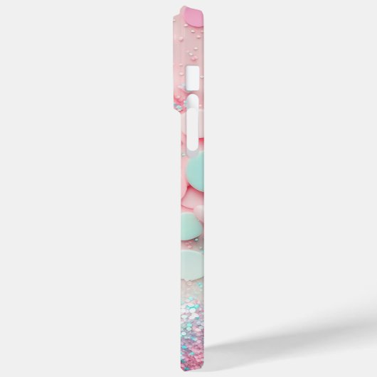 Pastel Confetti Glitzer Case-Mate iPhone Hülle (Rückseite / Links)