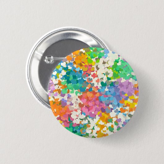 Pastel Confetti Hearts Button (Vorne & Hinten)