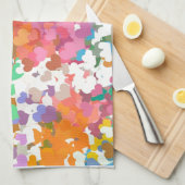 Pastel Confetti Hearts Geschirrtuch (Viertel Falte)