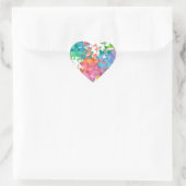 Pastel Confetti Hearts Herz-Aufkleber (Tasche)
