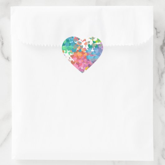 Pastel Confetti Hearts Herz-Aufkleber (Tasche)