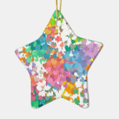 Pastel Confetti Hearts Keramikornament (Links)