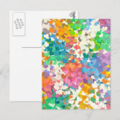 Pastel Confetti Hearts Postkarte (Vorne/Hinten)