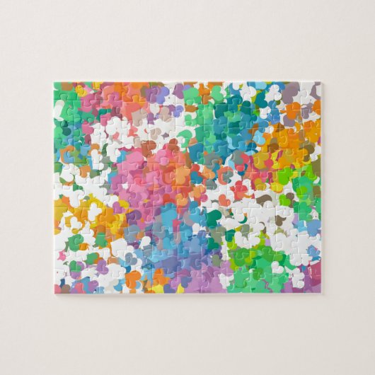 Pastel Confetti Hearts Puzzle (Horizontal)