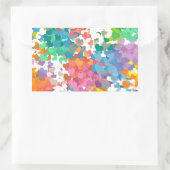 Pastel Confetti Hearts Rechteckiger Aufkleber (Tasche)