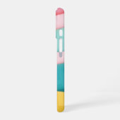 Pastel Confetti Streifen iPhone 16 Hülle (Linke Seite)