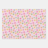 Pastel Conversation Candy Hearts Gift Wrap Geschenkpapier Set (Vorderseite 3)