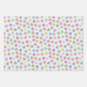 Pastel Conversation Candy Hearts Gift Wrap Geschenkpapier Set (Vorderseite 2)