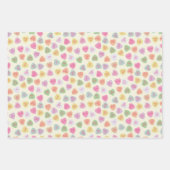 Pastel Conversation Candy Hearts Gift Wrap Geschenkpapier Set (Vorderseite)