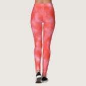 Pastel Coral Abstrakt Art Wolken Leggings (Rückseite)