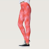 Pastel Coral Abstrakt Art Wolken Leggings (Links)