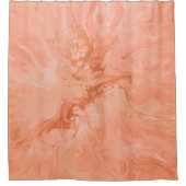 PASTEL CORAL ABSTRAKT ILLUSTRATION DUSCHVORHANG (Vorderseite)