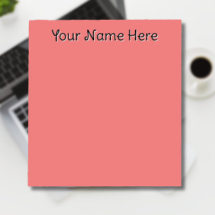 Pastel Coral Einzigartige Geschenke für Personalis Notizblock