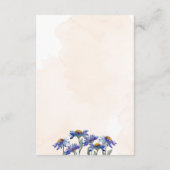 Pastel Coral & Lila Daisis Hochzeitdetails Begleitkarte (Rückseite)