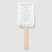 Pastel Coral Reef Beach Hochzeitsprogramm Fächer (Rückseite)