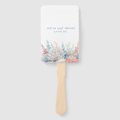 Pastel Coral Reef Beach Hochzeitsprogramm Fächer (Vorderseite)