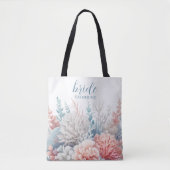 Pastel Coral Reef Beach Wedding-Bridal- Tasche (Vorderseite)