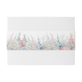Pastel Coral Reef Beach Wedding- Einladungsbanderole (Rückseitenbeispiel)