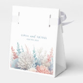 Pastel Coral Reef Beach Wedding- Geschenkschachtel (Rückseite)