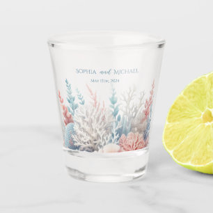 Pastel Coral Reef-Wedding-Money/shot Dance- Schnapsglas