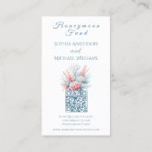 Pastel Coral Reefs-Registry-Honeymoon Visitenkarte (Rückseite)
