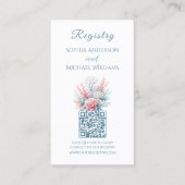 Pastel Coral Reefs-Registry-Honeymoon Visitenkarte (Vorderseite)